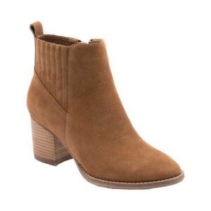 Blondo Noa Tan Suede Ankle Boots Size 8